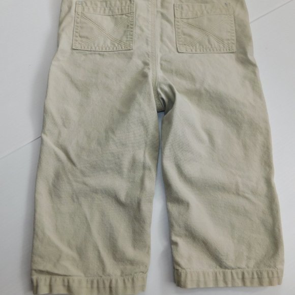 Gymboree Toddler Boys 2T Beige Overalls Bulldog Patch - Picture 11 of 11